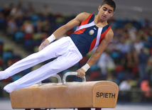 Kişi idman gimnastikası üzrə 22-ci Bakı Çempionatı və Birinciliyi. Bakı, Azərbaycan, 02 oktyabr 2015